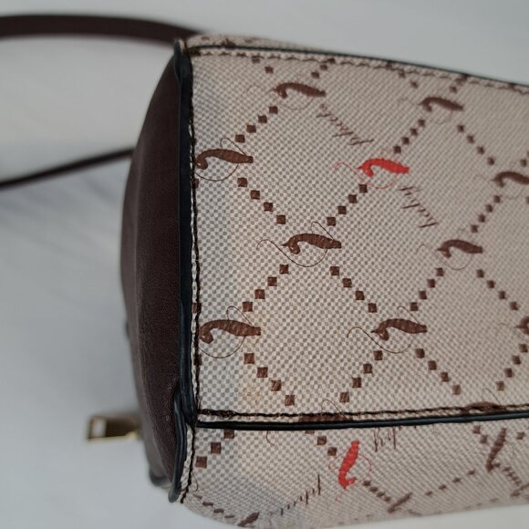 Baby Phat Cat Pattern Vegan Leather Multi Section Bag - Picture 8 of 16